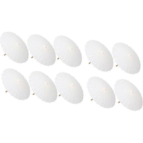 Lot de 10 parasols en papier, parapluies en bambou, cadeaux de mariage (1/5)