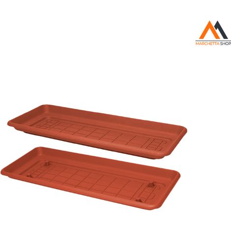 SOTTOVASO PER FIORIERA RETTANGOLARE 'MAXI' cm 60 x 30 - con