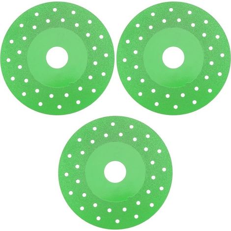 Lot de 3 Lames de Scie Diamantées Chanfreinées de 115 Mm Idéales pour La Découpe de Dalles de Roche de Granit de Marbre (1/5)