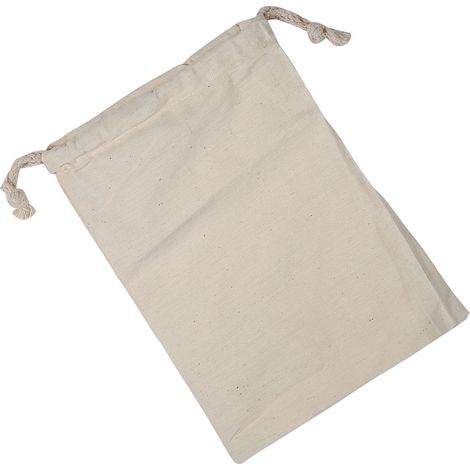 Sac à linge de rangement en coton uni avec cordon de serrage, idéal pour la maison, les voyages et l'usage domestique (15 x 20 cm). (1/5)