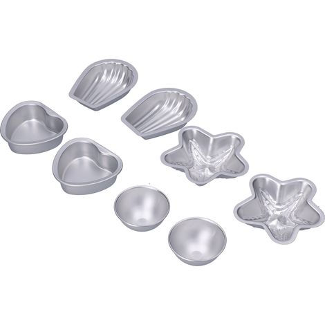 Moule à gâteau professionnel en alliage d'aluminium pour la cuisson, portable et facile à utiliser, ensemble de moules à boules de sel de bain n° 12 (1/5)