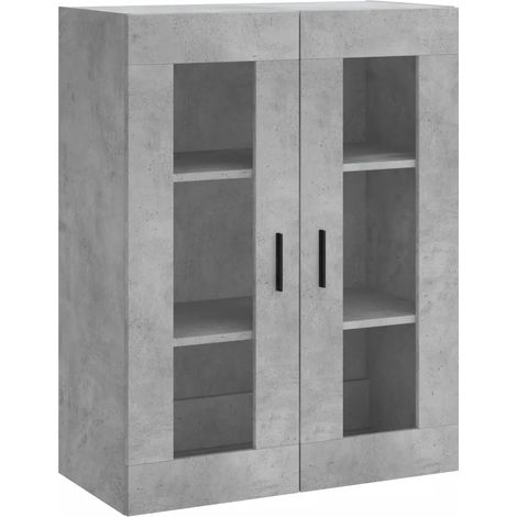 Armario de pared diseño práctico almacenamiento elegante 69,5 x 34 x 90 cm de madera gris hormigón 020048637 (1/5)