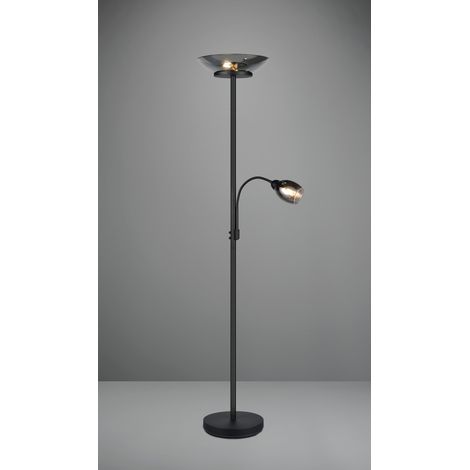 Trio Deckenfluter Erzwo Ø 28 x 180 cm warmweiß schwarz matt