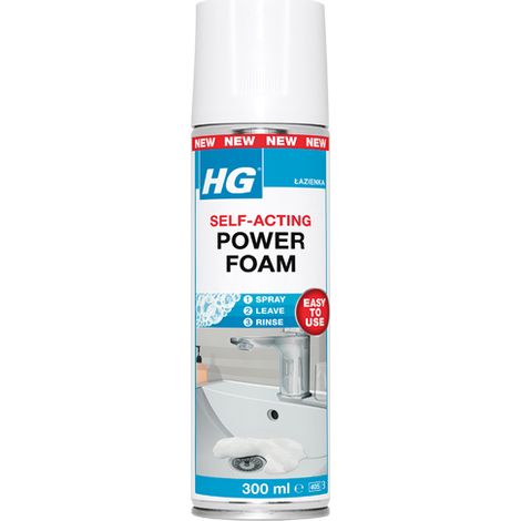 HG Power Foam - Mousse nettoyante intensive pour salle de bain 300 ml
