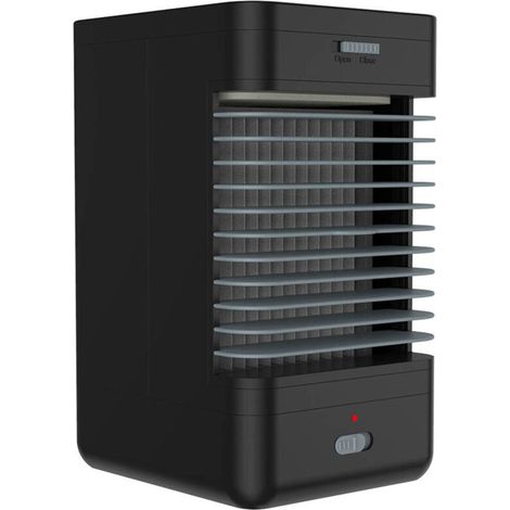 Mini-3-in-1-Klimaanlage, Mini-Ventilator, leiser USB-Luftbefeuchter, Schwarz, 110–220 V – KZQ (1/4)