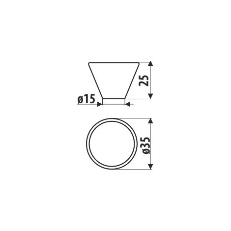 Bouton GD09, hêtre, ethnique 2 (1/2)