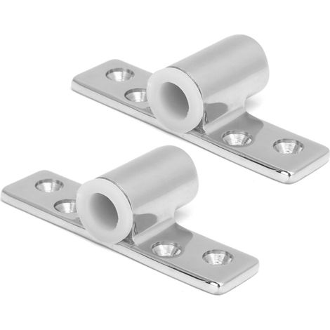 Pair of 316 Stainless Steel Marine Thumb Plugs with Mirror Polished Finish for 2 Inch Shank, Side Mount Design. (1/5)