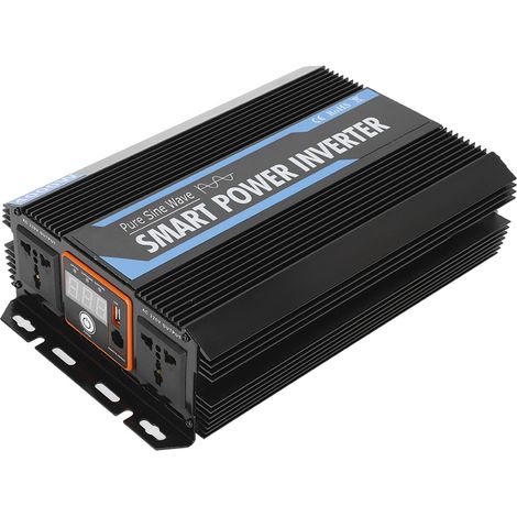 Convertisseur de tension universel 12 V à 220 V 1500 W à onde sinusoïdale pure pour voiture (1/5)