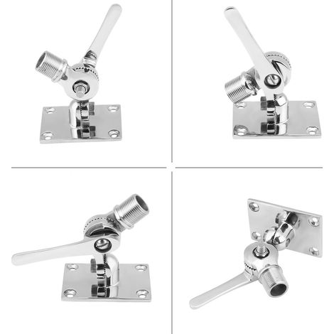Base d'antenne réglable à deux axes en acier inoxydable marin 316 (1/5)