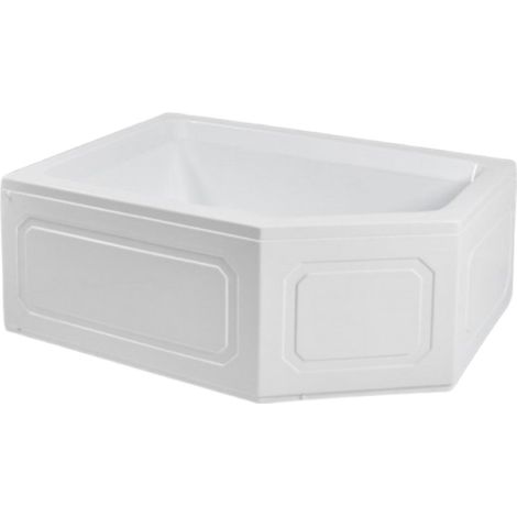 Baignoire d'angle gauche-droit Caroline avec tablier - 150x100 cm - Angle: Droit (1/5)