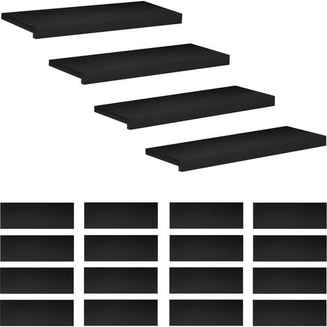Treppenstufen 20 stk. 80 x 25 x 2 cm Schwarz Massivholz Buche vidaXL