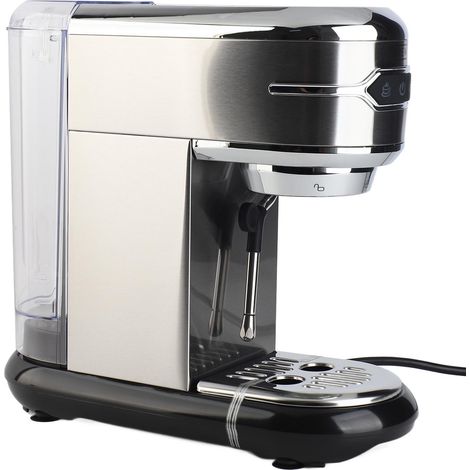 Kompakte Kaffeemaschine mit Milchaufschäumer und Touch-Bedienung, 19-Bar-Automatikbrühsystem, abnehmbarem 1100-ml-Wassertank und Tassenwärmer (1/5)
