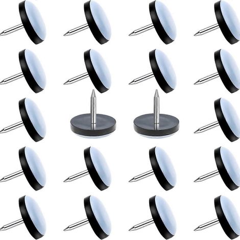 Lot de 50 protège-pieds de chaise. Faciles à installer, ces patins de 19 mm d'épaisseur sont conçus pour une utilisation intérieure et protègent vos sols des rayures causées par les pieds de table. (1/5)