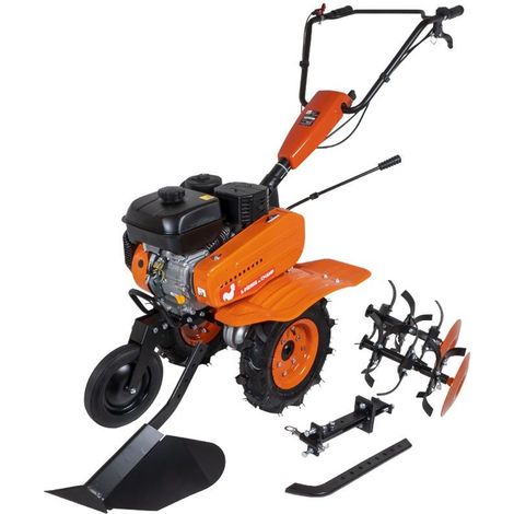 St Pierre Du Champ – Motoculteur thermique 212cc – Moteur essence OHV 4.4kW – Largeur de travail 80 à 110cm – 6 fraises et butteur ajustable