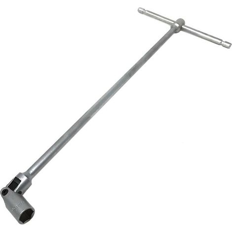 Chiave Bussola 13 Mm Doppio Snodo Testa Snodabile Maniglia A T Lunga 44 Cm (1/2)