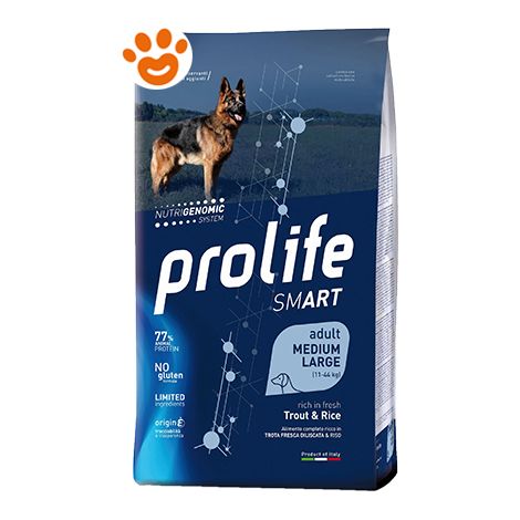 PROLIFE SMART Adult Medium Large Trota e Riso  - PROLIFE SMART Adult Medium Large Trota e Riso - Sacco Da 2 Kg