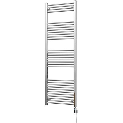 Zennor - Chrome Electric Towel Rail H1800mm x W600mm Straight 600w Thermostatic WIFI (1/3)