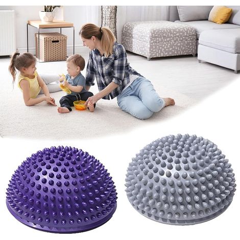 Hedgehog Balance Ball, Half Yoga Balls Massage Foot Balance, Inflatable Balance Disc for Yoga Hedgehog, Balance Cushion for Training, Sports, Fitness, Exercise (1/5)