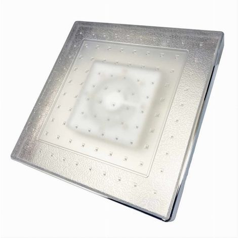 Cleafe - Soffione Doccia Quadrato 20cm A Led Rgb Bagno Miscelatore 79905 Per Cromoterapia - (1/5)