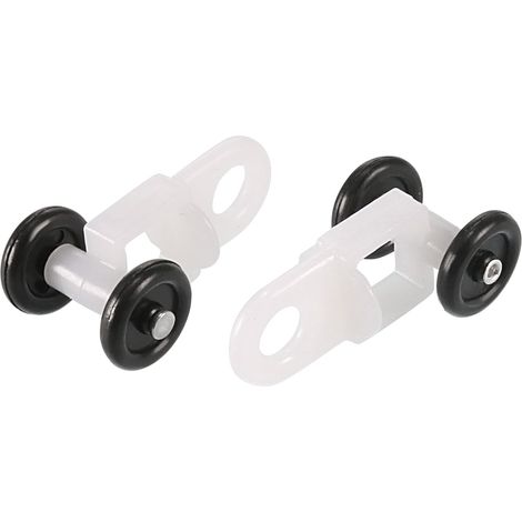Paquete de 30 rodillos deslizantes para cortina de tul de 3,4 cm en blanco y negro (1/5)