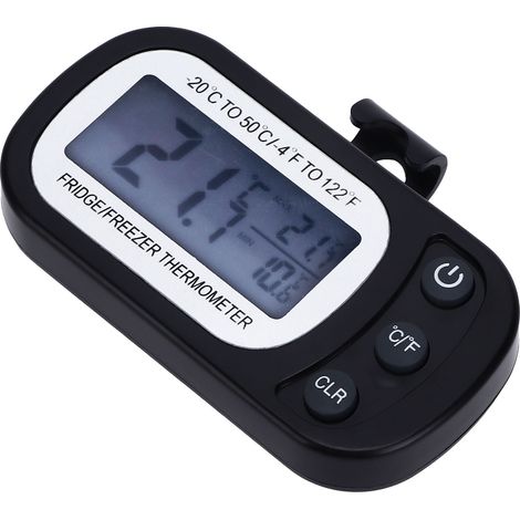 Thermomètre pour congélateur -20 à 50 °C, grand écran LCD, thermomètre pour réfrigérateur étanche IPX3 avec dos magnétique (1/5)