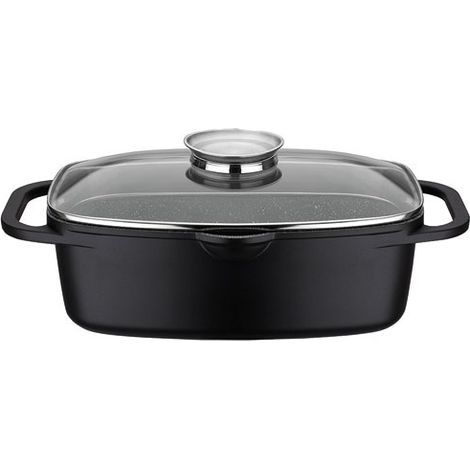 Baumalu Bräter Schwarz 6 Liter Aluminium (1/4)