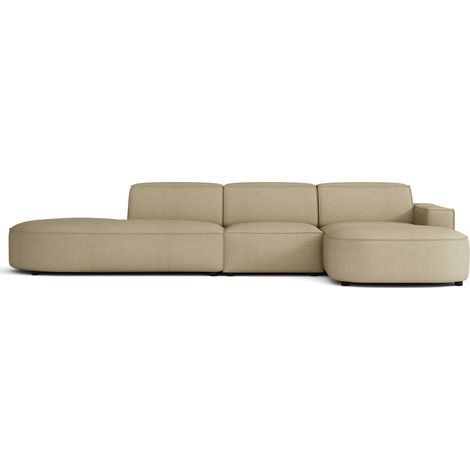 Selsey Sallmo - Canapé d'angle - 358 cm - Chenille Beige foncé (1/5)