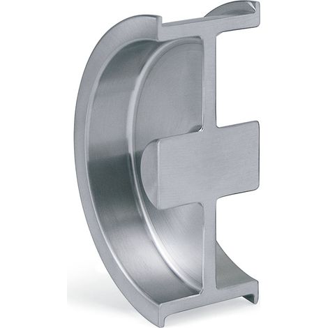 Poignée Demi-Lune Pour Inox Mat 10 mm - LUNA - Poignée sur chant pour portes coulissantes (1/5)