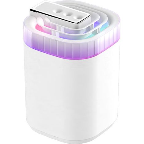 Mini humidificateur d'air avec 3 buses et brume intense, pour chambre, bureau et maison, diffusion de brume colorée, fonctionnement sans ajout d'eau ni démontage (1/5)