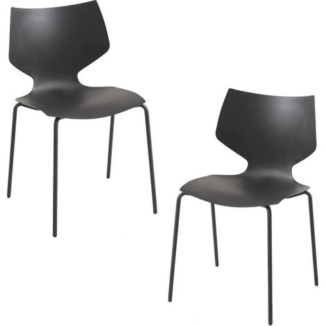 Packs Sillas Comedor - Pack 2 Sillas Plecy - Negro (1/5)