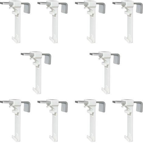 12 Befestigungswinkel für Doppelrollos, kein Bohren erforderlich, Ersatzzubehör für Doppelrollos, zum Aufclipsen und Aufkleben an einem festen PVC-Fenster. (1/5)