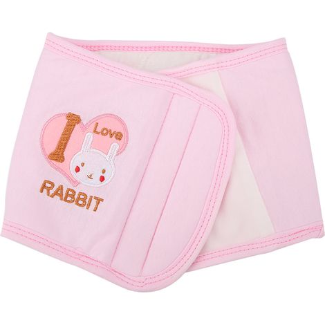 Couverture ventre bébé coton rose, tablier chaud abdomen nouveau-né, protection ventre bébé en coton doux. (1/5)