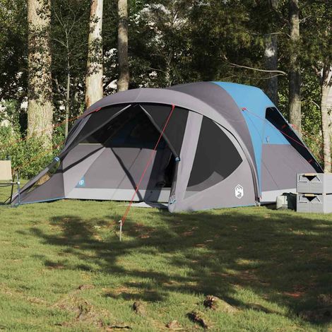 vidaXL Family Tent Tunnel 6-Person Blue Waterproof (1/5)