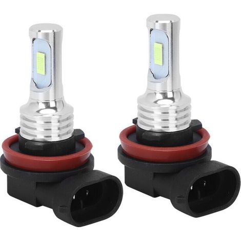 Ampoules antibrouillard LED H8/H11 80W 8000K bleu glace super lumineuses, 2 pièces, universelles 12-24V (1/5)