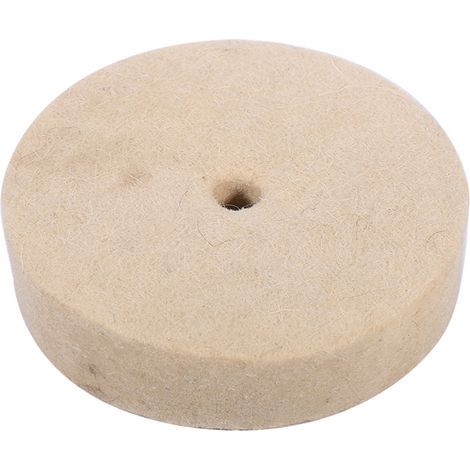 1PC Disque de polissage rond en feutre doux 100x25mm 4" Beige Laine pour meulage et lustrage (1/5)
