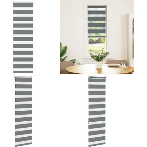 vidaXL Zebrarollo Dunkelgrau 40x150 cm Stoffbreite 35,9 cm Polyester (1/5)