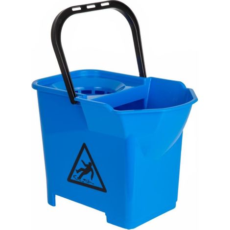 Seau essoreur bleu 14L - 28 x 40 x 30 mm - JANTEX (1/5)