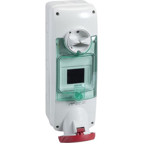 PratiKa - socle de prise à vis - saillie - 63A - 3P+T - 380-415V IP65 - rail DIN (PKB63Q534) (1/3)