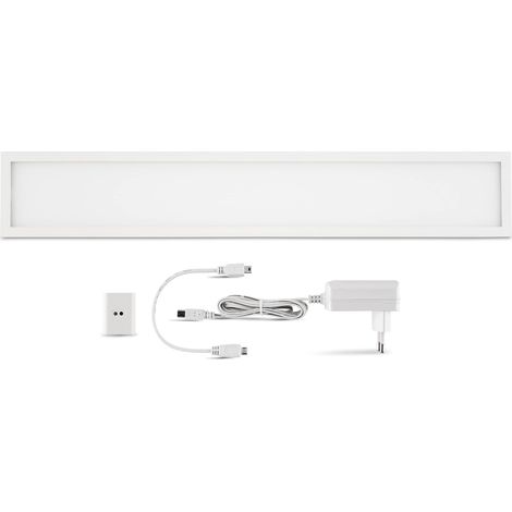 Plafonnier LED Ultra Plat 6 mm-Longueur 60 cm-9,5 W-700 LM, Plastique, Blanc (1/5)