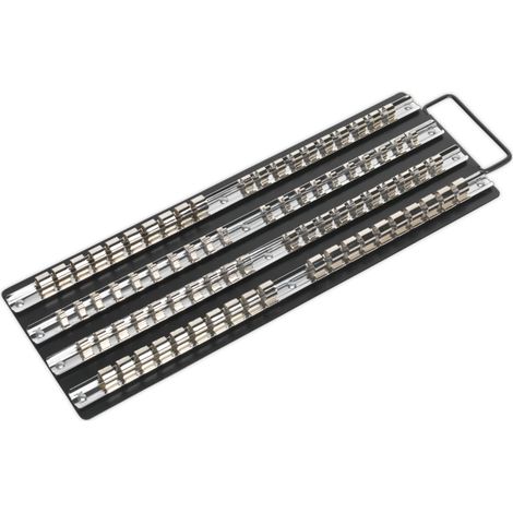 Sealey Premier Socket Rail Tray 1/4", 3/8" & 1/2"Sq Drive - Black (1/5)
