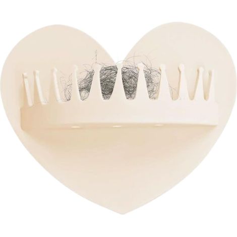 Récupérateur de cheveux mural douche réutilisable en forme cœur Ventouse pour salle bain Idéal femme