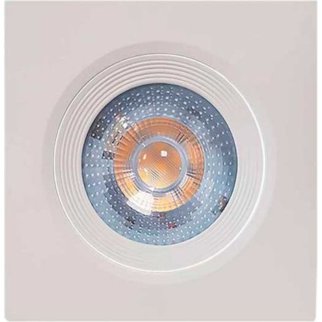 ORION91 Pack x 3 unidades Foco Empotrable Orientable LED Cuadrado Aluminio Blanco 7W 560lm 95x95mm Blanco Neutro 4000k 25000h Nine&One Premium - SpazioLuzio
