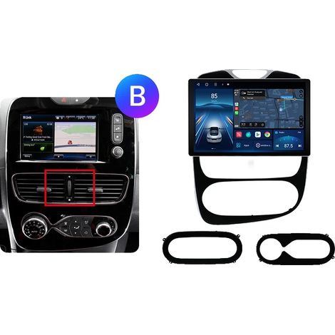 Autoradio, Taille de l'écran, Compatibilité avec les smartphones, compatible avec Renault Clio 4 ZOE, X7 PRO (6 Go-128 Go) - 11,5 pouces - B (1/2)