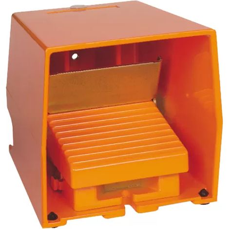 Schneider Electric Fußschalter, Harmony XPE, einfach, Metall, orange, 1-stufig, 2Ö+2S, IP66, mit Schutzhaube, mit Verr (1/2)