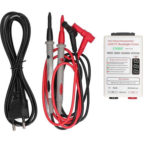 TV-Bildschirm-Hintergrundbeleuchtungstester, LED-Lichtleisten-Lampenperlen-Helligkeitsdetektor, 0–320 V DC Ausgang, EU-Stecker, 8