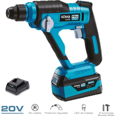 KOMA TOOLS 20V Bohrhammer - 1,3 Joules - 4,0Ah Akku - Ladegerät