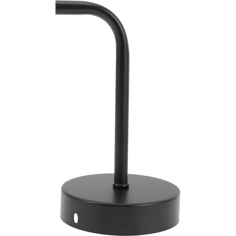 Support Murale Fer Forgé Noir - 1 Pièce - Métal Robuste - Fixation Lampe Suspendue - Salon Chambre Bureau - Couleur Noire