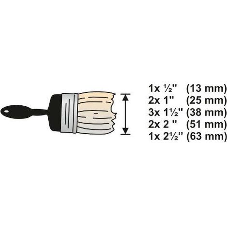 CON:P B21622 Jeu de 9 Pinceaux plats (1/5)