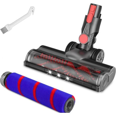 Spazzola compatibile con gli aspirapolvere Dyson V7, V8, V10, V11 e V15 include una spazzola a rullo morbida sostituibile e una spazzola turbo con luci per pavimenti duri. (1/5)