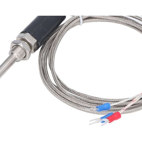 Sonde thermocouple PT100, capteur de température, transducteur à fil blindé, ‑200‑450℃ WZPT‑10 (1/5)